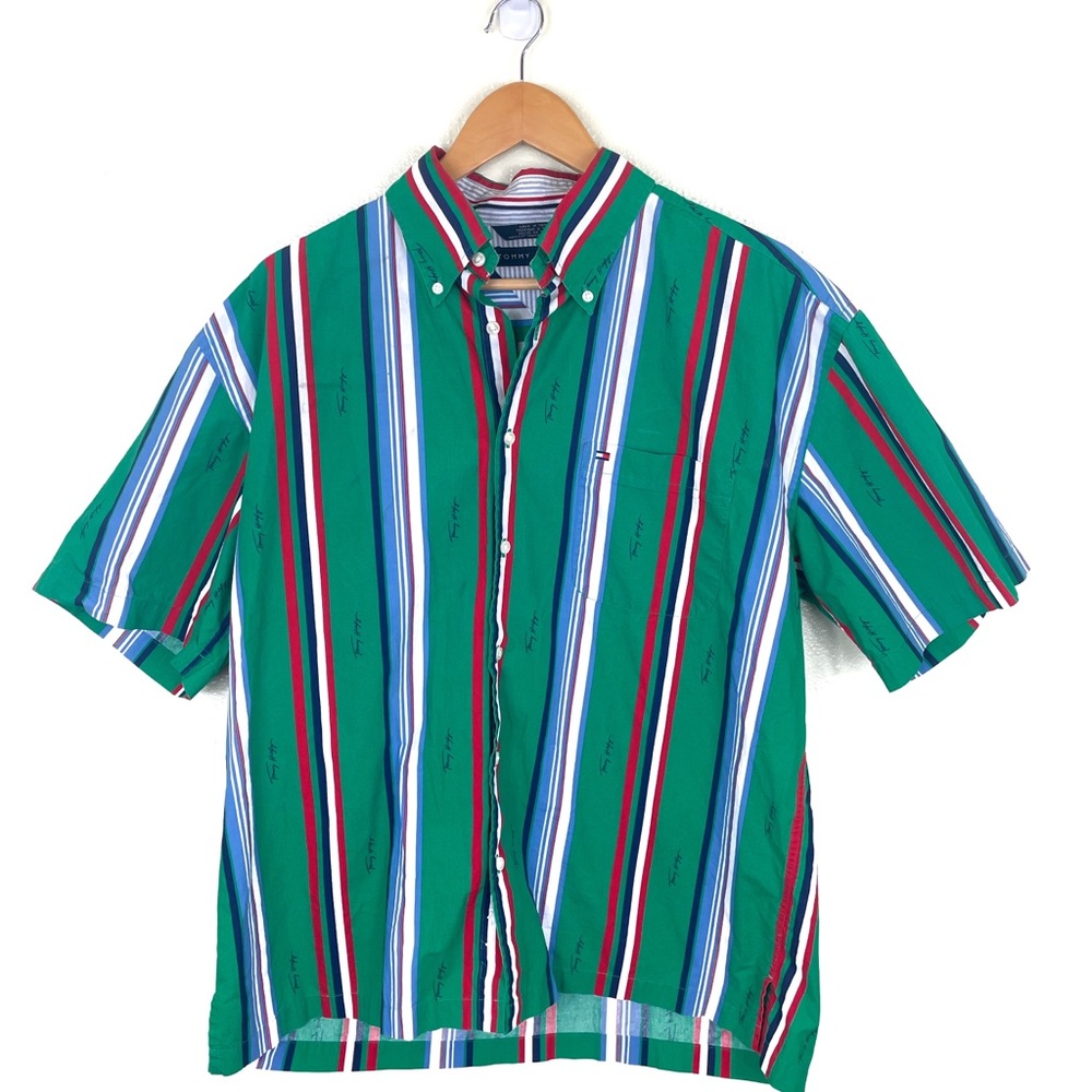 Vintage Tommy Hilfiger Striped Button-Up